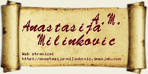 Anastasija Milinković vizit kartica